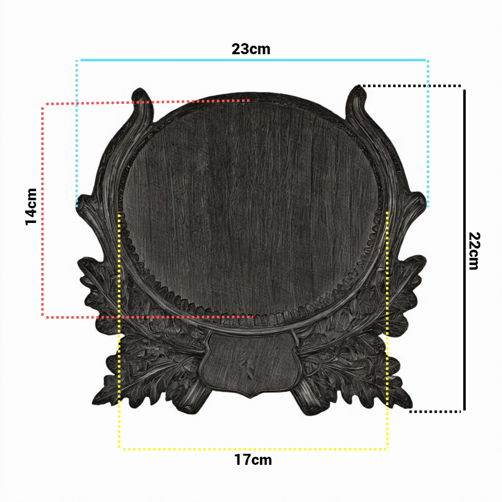 Scudo di legno per trofeo cinghiale. Denti. Zanne. Caccia. 23x22cm 032202